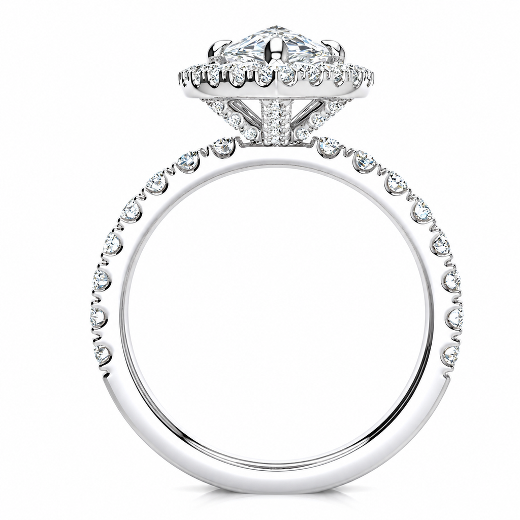 Caroline Lab Grown Diamond Ring — white gold — side view