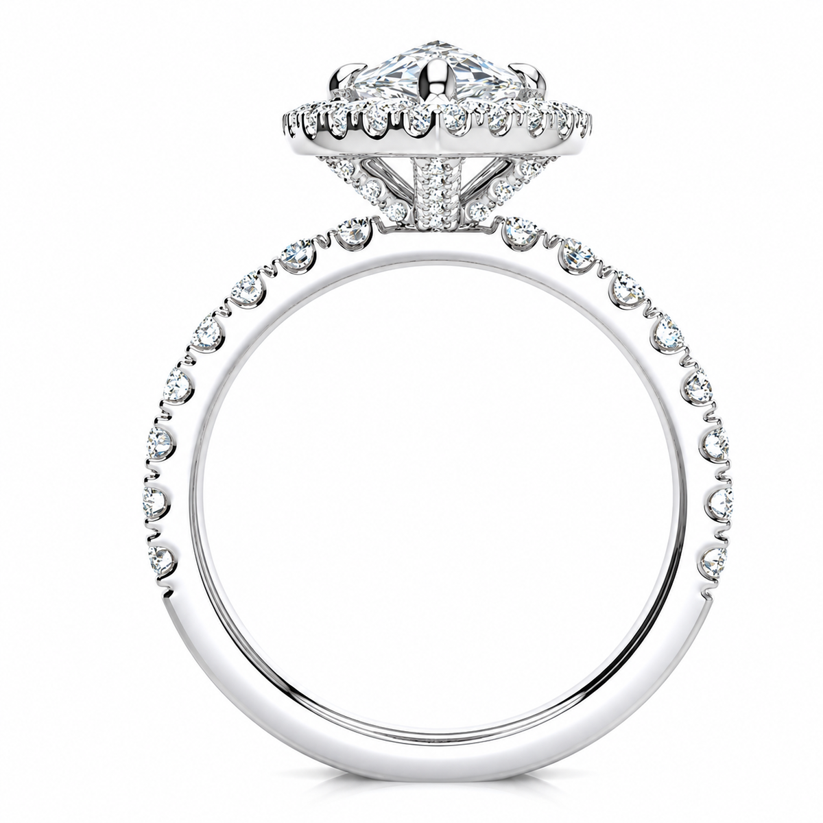 Caroline Lab Grown Diamond Ring — white gold — side view