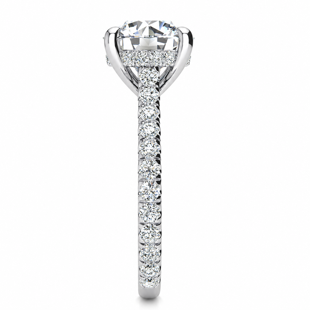 Chelsea Lab Grown Diamond Ring — white gold — end view