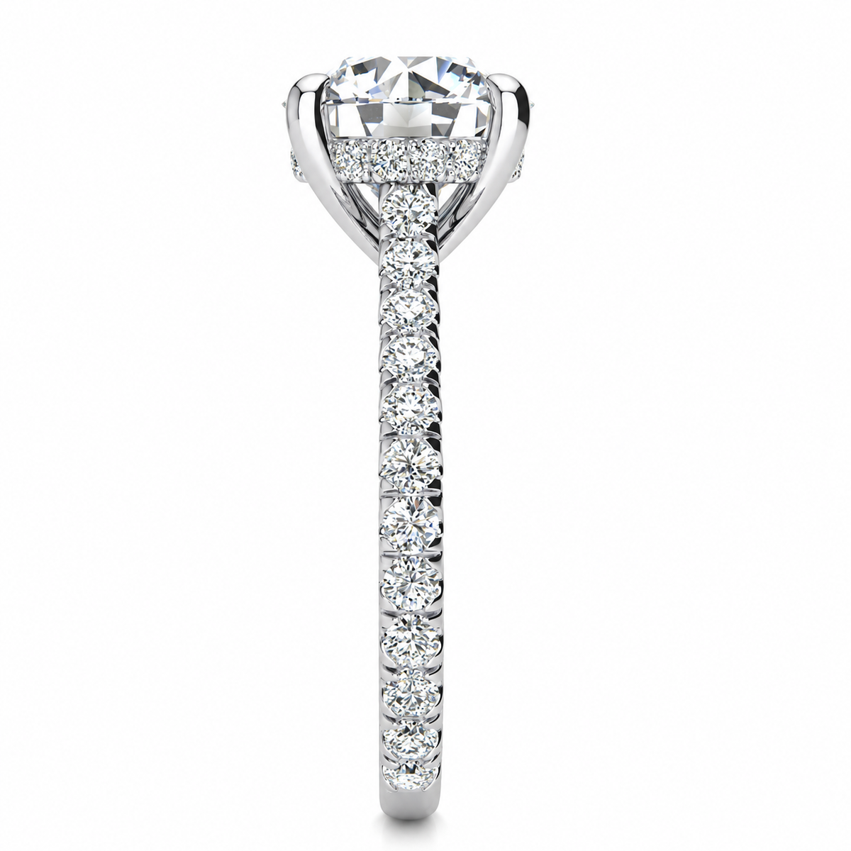 Chelsea Lab Grown Diamond Ring — white gold — end view