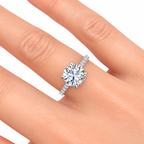 Chelsea Lab Grown Diamond Ring — white gold — hand view