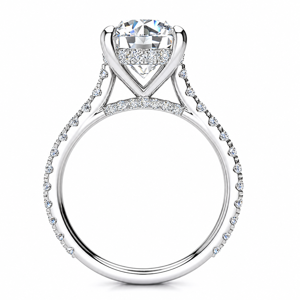Chelsea Lab Grown Diamond Ring — white gold — side view