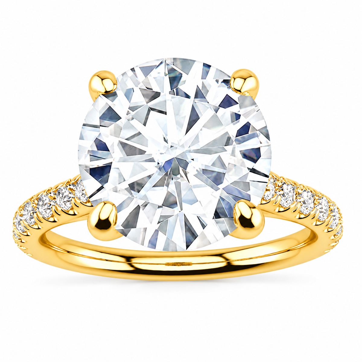 Chelsea Lab Grown Diamond Ring — yellow gold — front view