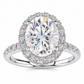 Cindy Lab Grown Diamond Ring — white gold — front view