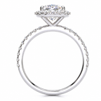 Cindy Lab Grown Diamond Ring — white gold — side profile