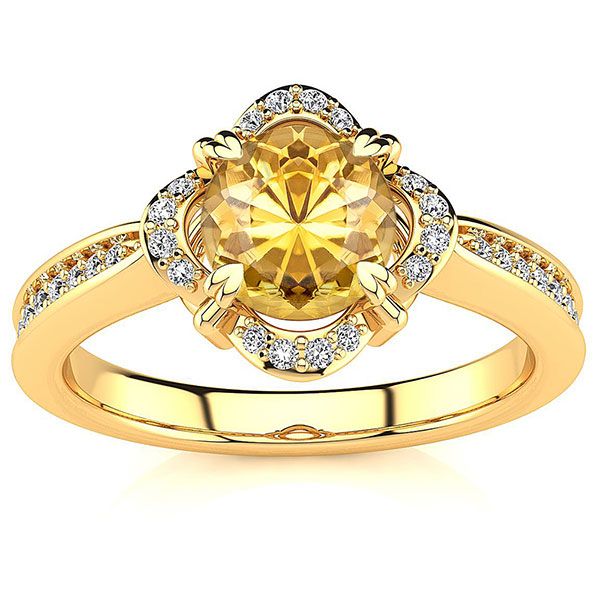 Luna Yellow Citrine Ring