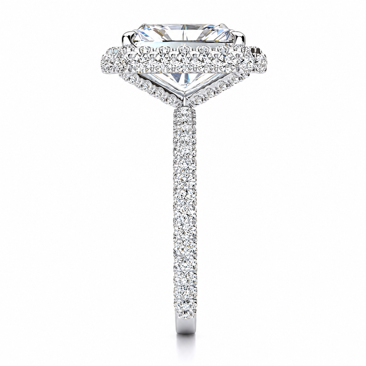 Clara Lab Grown Diamond Ring — white gold — end view