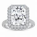 Clara Lab Grown Diamond Ring — white gold — front view
