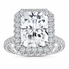 Clara Lab Grown Diamond Ring — white gold — front view