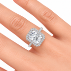 Clara Lab Grown Diamond Ring — white gold — hand view