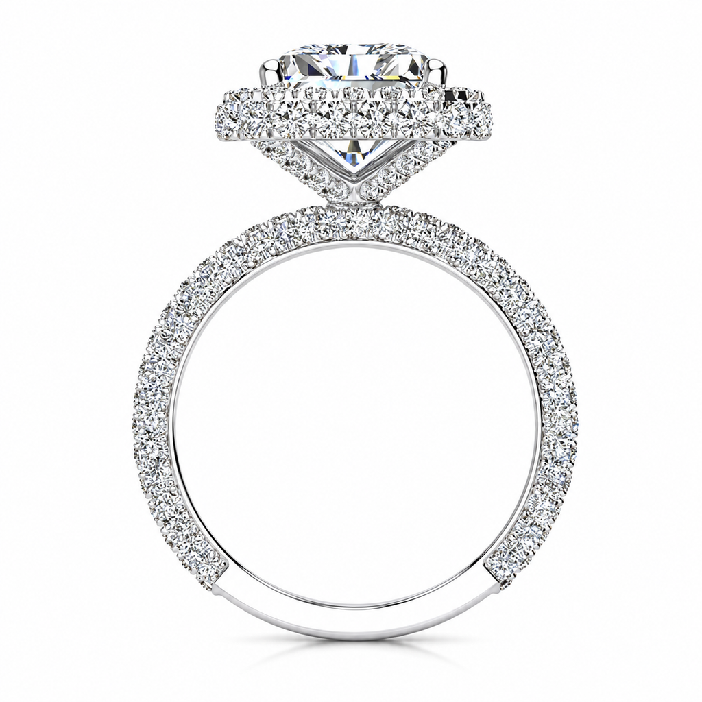 Clara Lab Grown Diamond Ring — white gold — side view