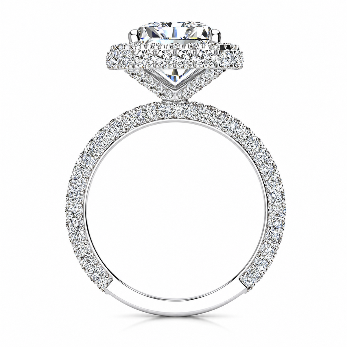 Clara Lab Grown Diamond Ring — white gold — side view