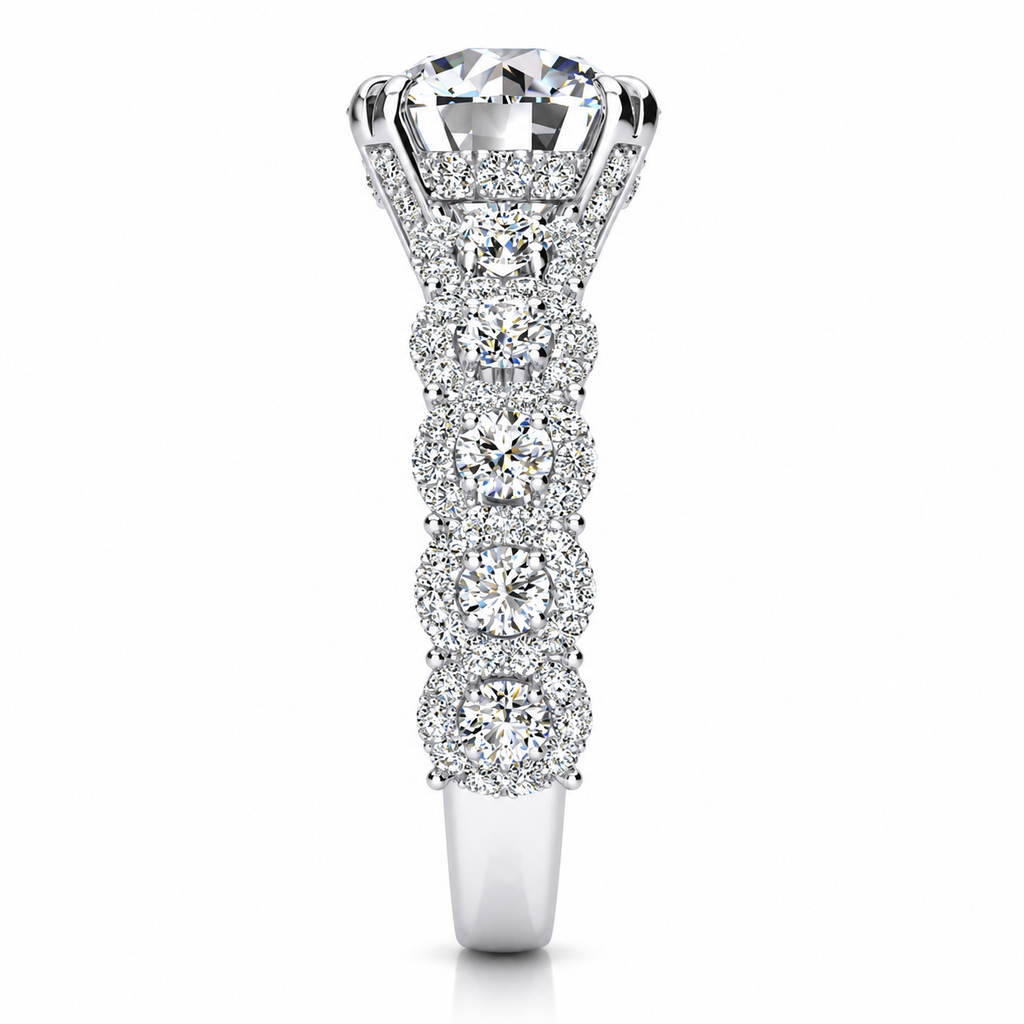 Courtney Lab Grown Diamond Ring — white gold — end view