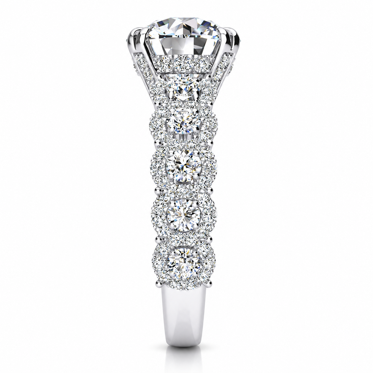 Courtney Lab Grown Diamond Ring — white gold — end view