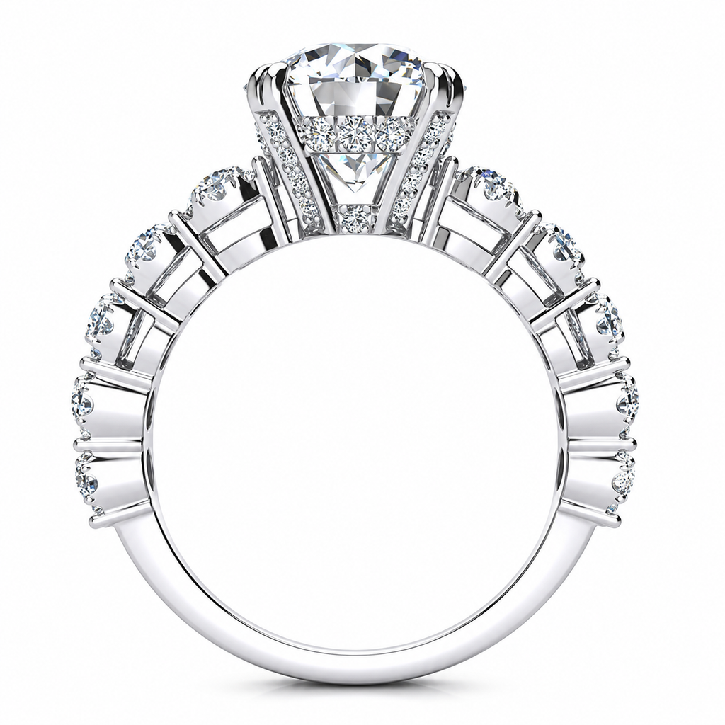 Courtney Lab Grown Diamond Ring — white gold — side view