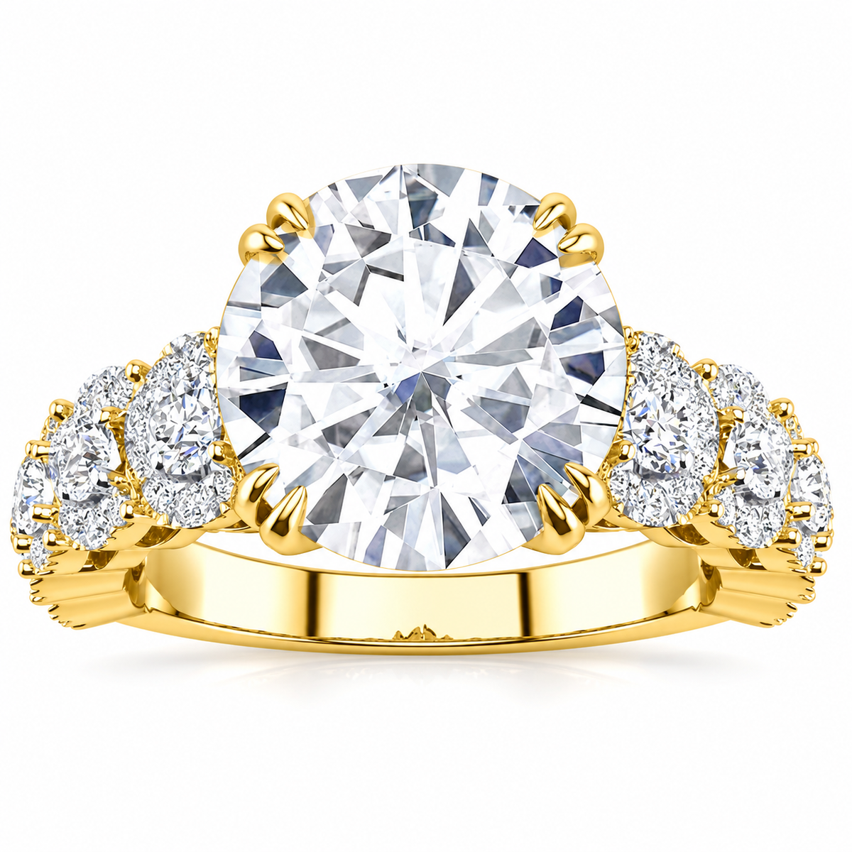 Courtney Lab Grown Diamond Ring — yellow gold — front view