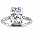 Crystal Lab Grown Diamond Ring — white gold — front view