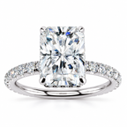 Crystal Lab Grown Diamond Ring — white gold — front view