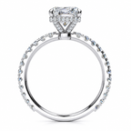 Crystal Lab Grown Diamond Ring — white gold — side profile