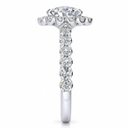 Cynthia Oval engagement ring — white gold — end view