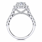 Cynthia Oval engagement ring — white gold — side view