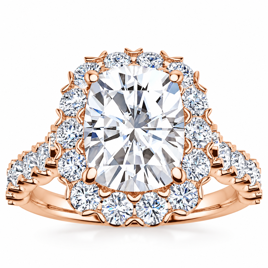 Cynthia engagement ring — rose gold — front view