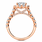 Cynthia engagement ring — rose gold — side view