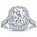 Cynthia engagement ring — white gold — front view