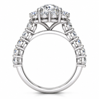 Daisy Lab Grown Ring — white gold — side profile