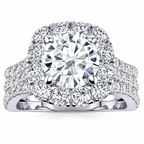 Dana engagement ring — white gold — front view