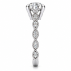 Danielle Lab Grown Diamond Ring — white gold — end view