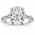 Danielle Lab Grown Diamond Ring — white gold — front view
