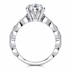Danielle Lab Grown Diamond Ring — white gold — side profile