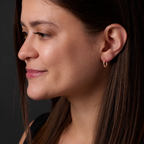 14K Rose Gold earrings — 10 mm, illustrative on-ear view — 625:6002:P