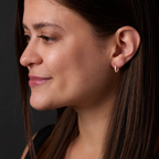 14K Rose Gold earrings — 8 mm, illustrative on-ear view — 87384:178:P