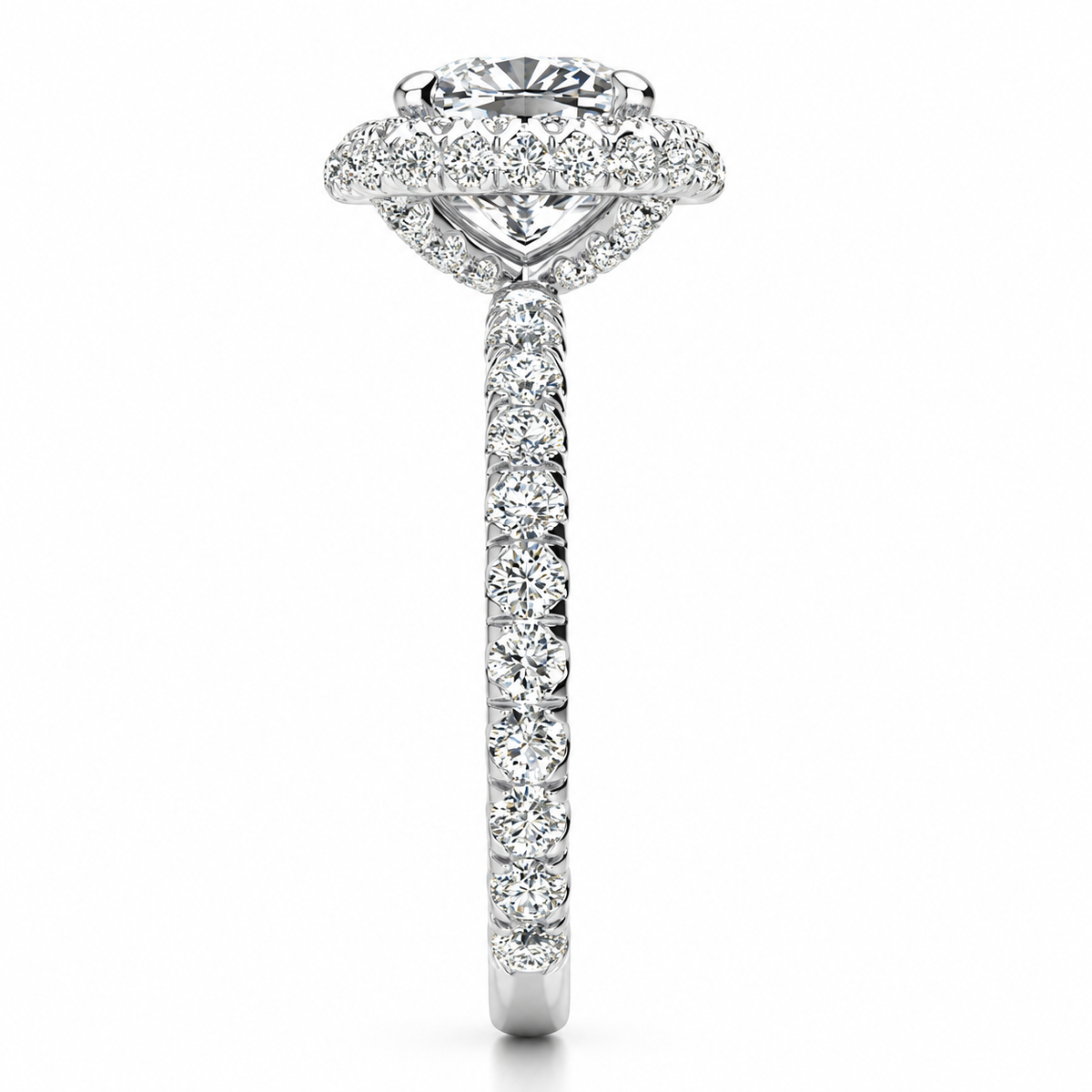 Eliane Lab Grown Diamond Ring — white gold — end view