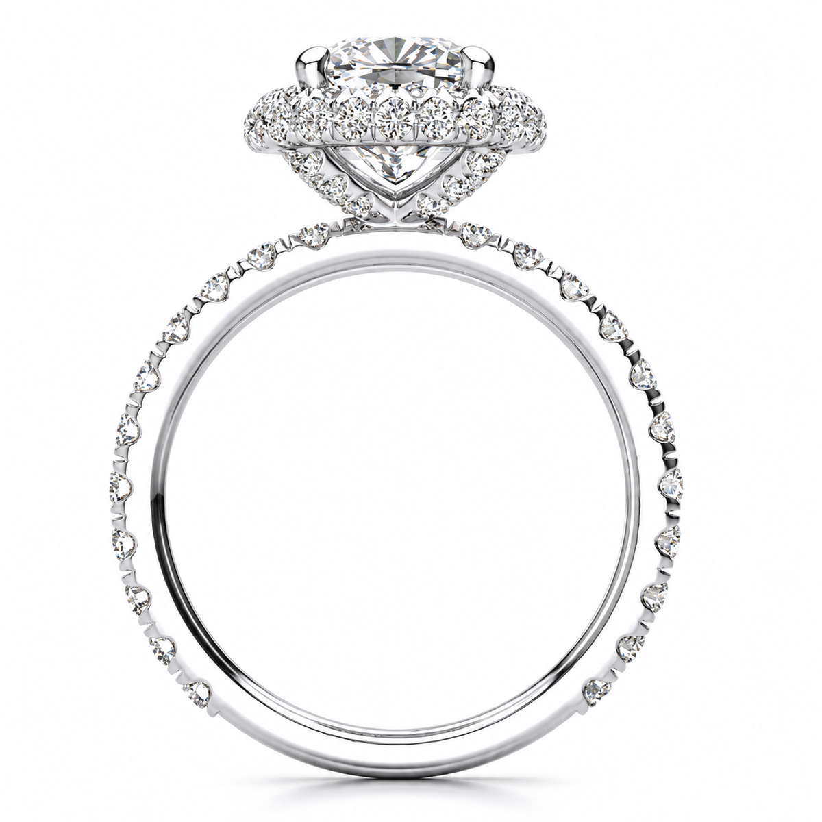Eliane Lab Grown Diamond Ring — white gold — side view