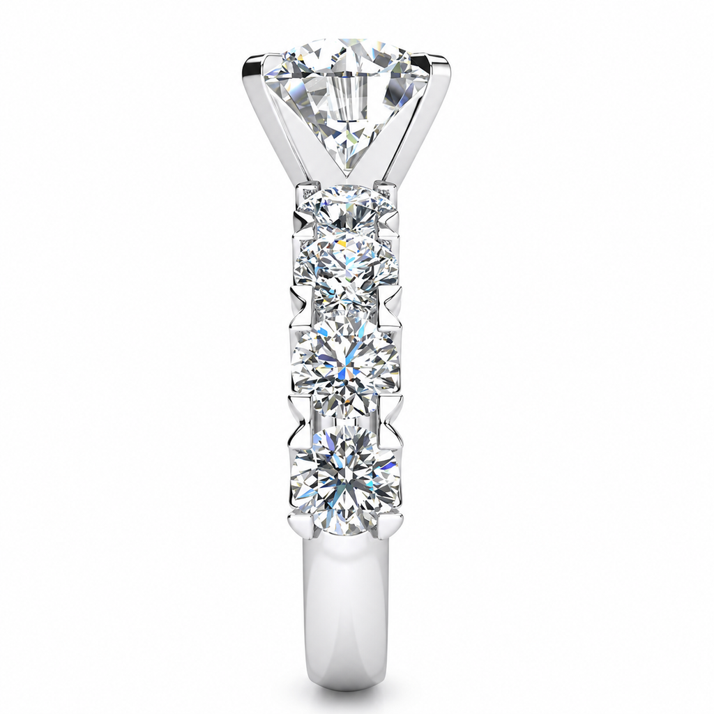 Emma Lab Grown Diamond Ring — white gold — end view