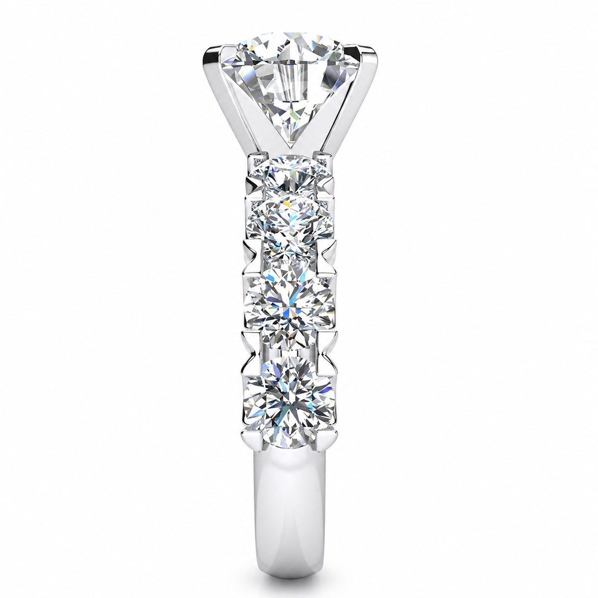 Emma Lab Grown Diamond Ring — white gold — end view