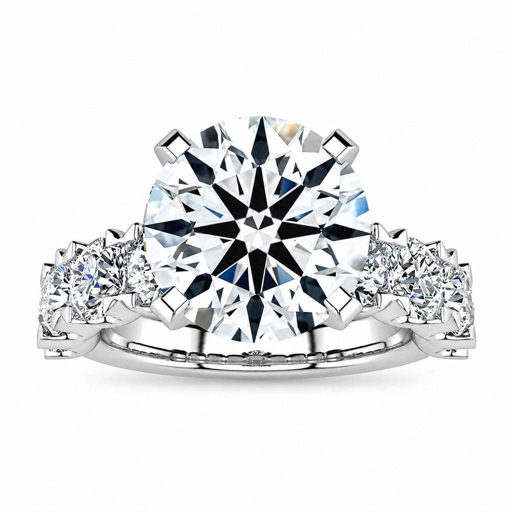 Emma Lab Grown Diamond Ring — white gold — front view