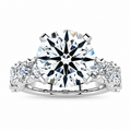 Emma Lab Grown Diamond Ring — white gold — front view