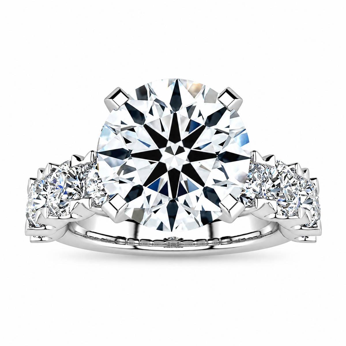Emma Lab Grown Diamond Ring — white gold — front view