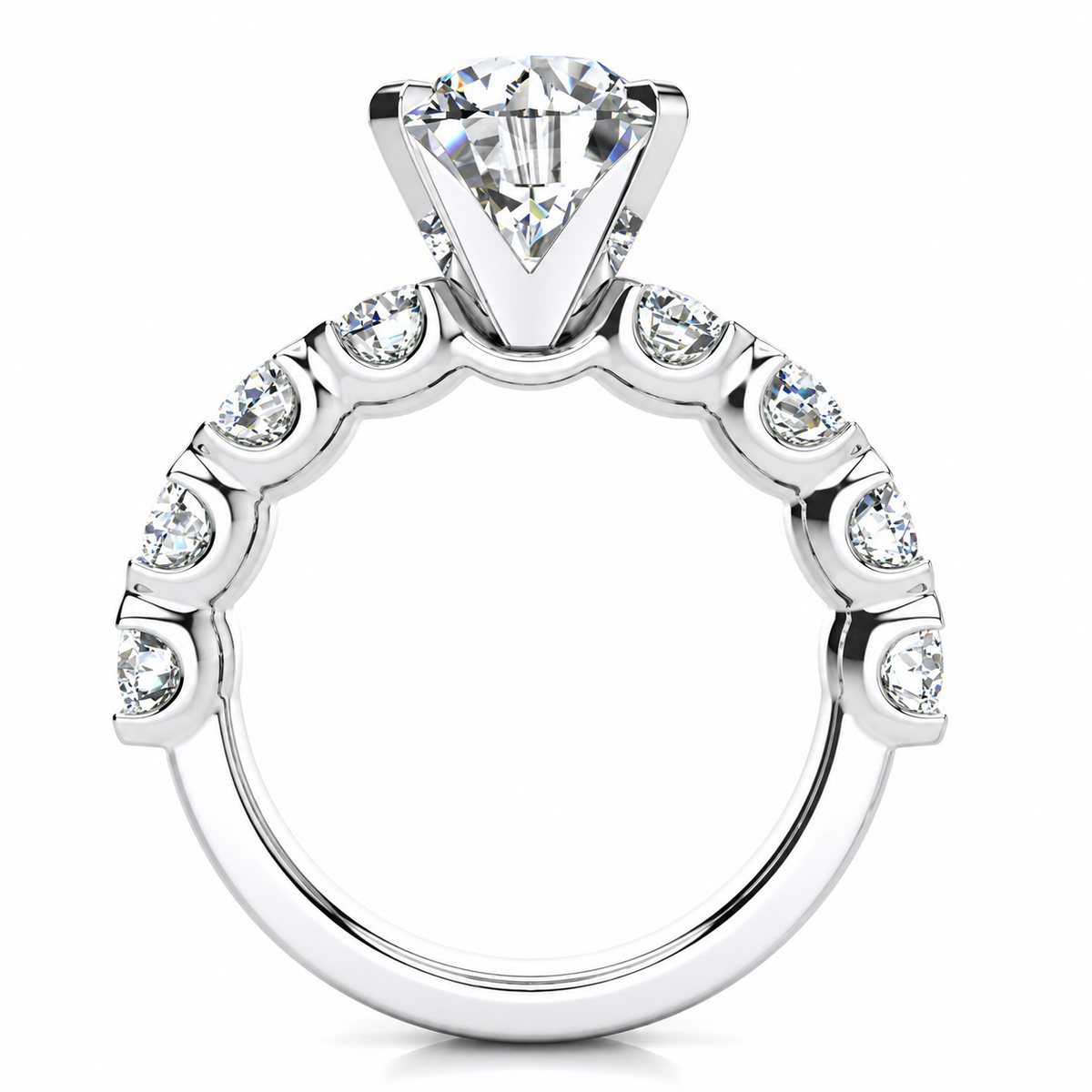 Emma Lab Grown Diamond Ring — white gold — side view