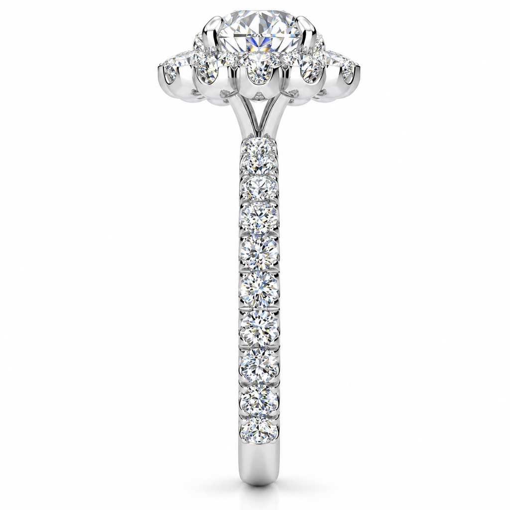 Emmy Lab Grown Diamond Ring — white gold — end view