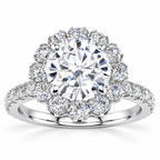 Emmy Lab Grown Diamond Ring — white gold — front view