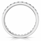 Round Channel-Set Lab-Grown Diamond Eternity Band — 2 mm — 14K white gold — studio side view