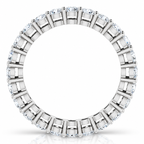 Round Scalloped Shared-Prong Lab-Grown Diamond Eternity Band — 2.5 mm — 14K white gold — studio side view