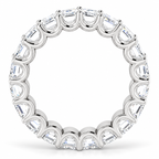 Emerald-Cut Shared U-Prong Lab-Grown Diamond Eternity Band — 5 x 3 mm — 14K white gold — studio side view