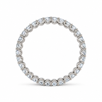 Round Shared U-Prong Lab-Grown Diamond Eternity Band — 2 mm — 14K white gold — studio side view