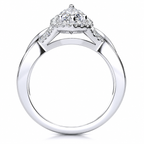 Fiona engagement ring — white gold — end view